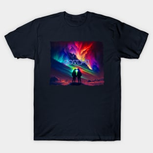 Love U under the northern lights T-Shirt